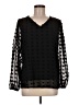 Unbranded 100% Polyester Black Long Sleeve Blouse Size M - photo 1