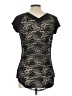 Bebe Silver Short Sleeve Top Size L - photo 2