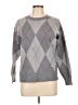 Tahari Argyle Gray Pullover Sweater Size L - photo 1