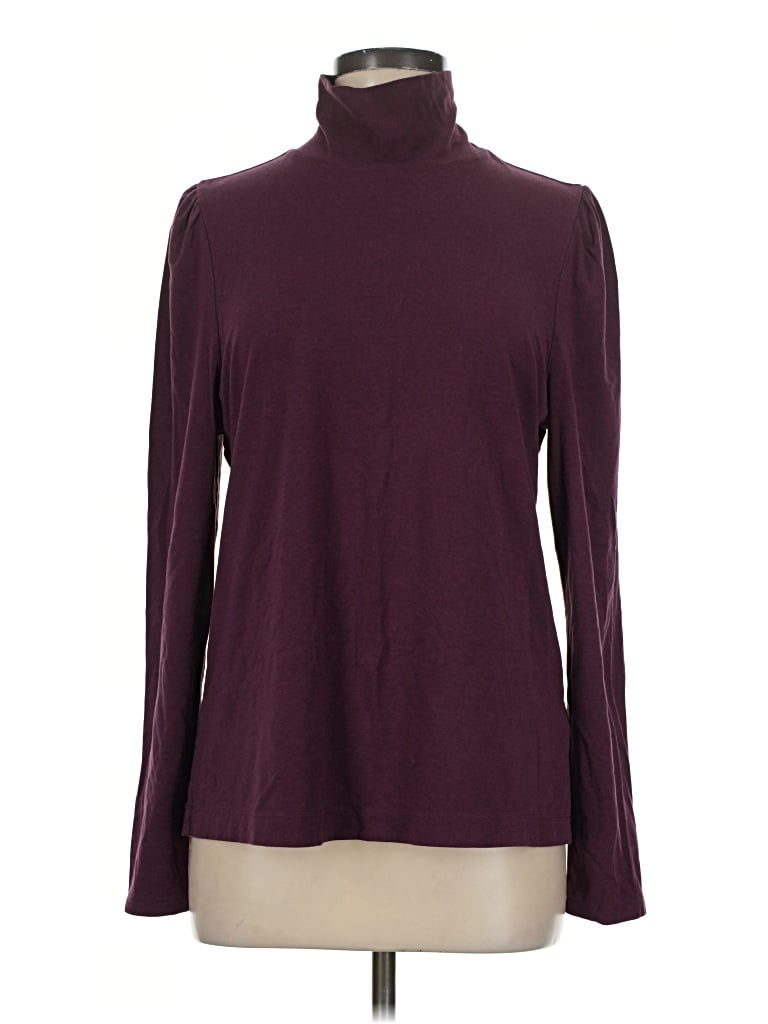 Pre-owned Soft Surroundings Turtleneck Sweater In Burgundy