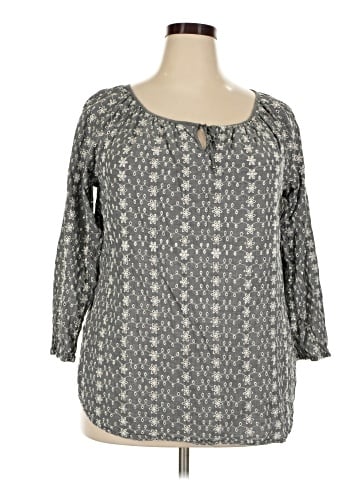 Chaps 3/4 Sleeve Blouse (view 1)