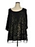 Assorted Brands 100% Polyester Black 3/4 Sleeve Blouse Size 1X - photo 1