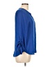 Meraki 100% Polyester Blue 3/4 Sleeve Blouse Size L - photo 4