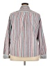 Blair 100% Cotton Stripes Silver Long Sleeve Button-Down Shirt Size XXL - photo 2