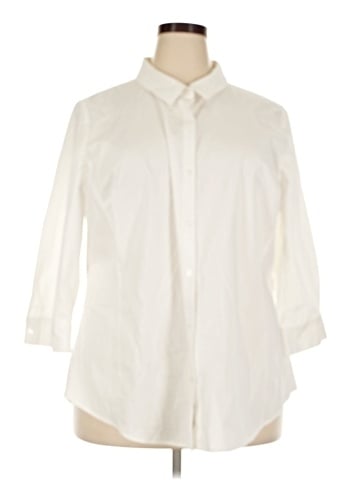 Worthington 3/4 Sleeve Button-Down Shirt (view 1)