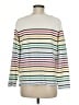 Talbots 100% Cotton Stripes White Pullover Sweater Size M - photo 2