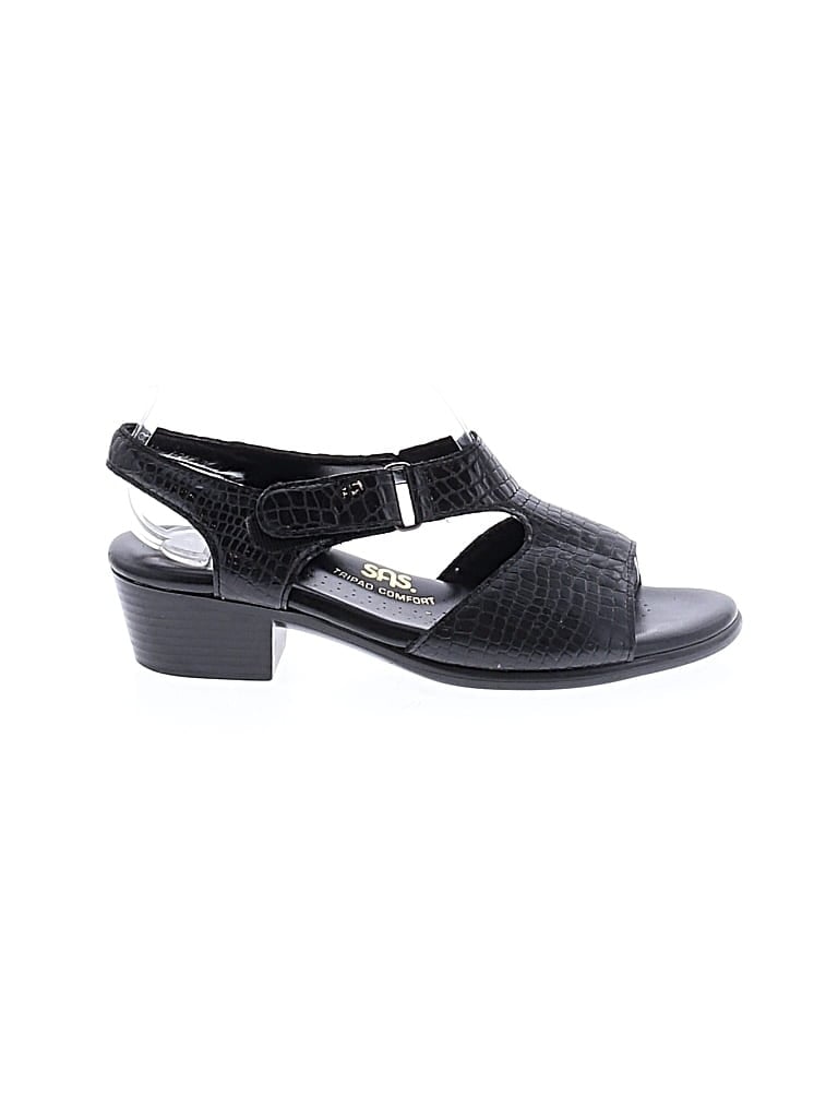 Pre-owned Sas Sandals In Black