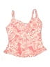 Caribbean Joe Print Pink Swimsuit Top Size 1X - photo 1