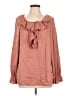 Anne Klein Pink Long Sleeve Blouse Size L - photo 1