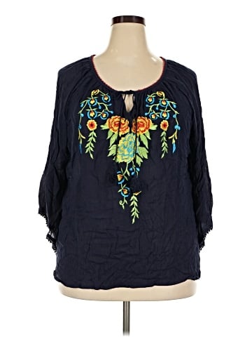 Shoreline 3/4 Sleeve Blouse (view 1)