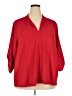 Calvin Klein Red 3/4 Sleeve Blouse Size 3X - photo 1