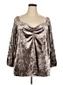 Lane Bryant Metallic Silver 3/4 Sleeve Blouse Size 26 - 28 Plus - photo 1