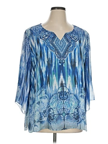 JM Collection 3/4 Sleeve Blouse (view 1)
