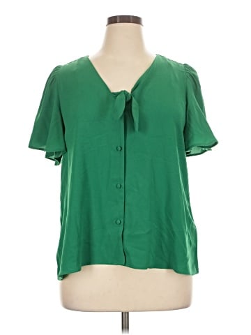 LC Lauren Conrad Short Sleeve Blouse (view 1)