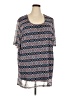 Catherines 100% Polyester Blue Short Sleeve Blouse Size 3X - photo 1