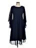 Assorted Brands 100% Polyester Solid Blue Casual Dress Size M - photo 1