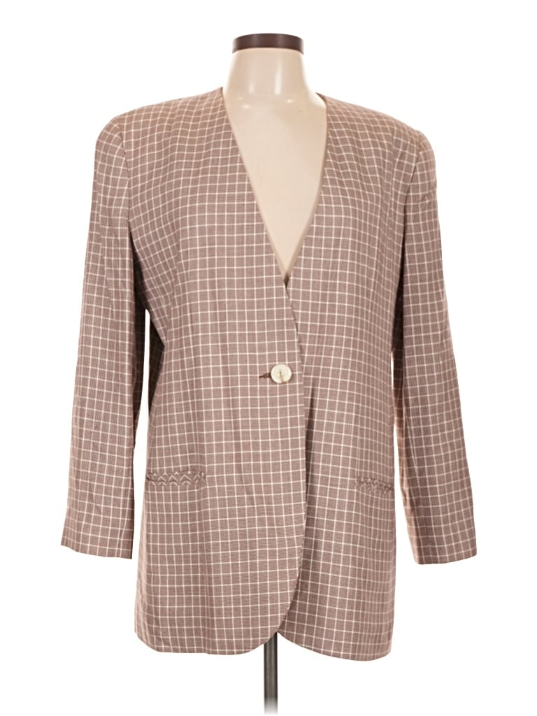 Pre-owned Doncaster Collection Blazer Jacket In Tan
