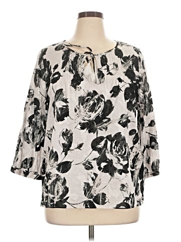 Karl Lagerfeld Paris 3/4 Sleeve Blouse (view 1)