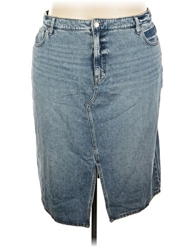 Terra & Sky Denim Skirt (view 1)
