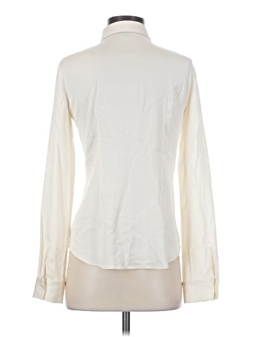 Theory Long Sleeve Silk Top (view 2)