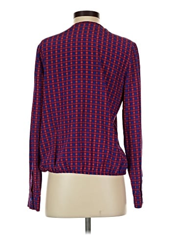 Diane von Furstenberg Long Sleeve Silk Top (view 2)