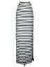 No Comment Stripes Silver Ivory Casual Skirt Size L - photo 1