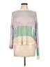 La Miel 100% Acrylic Color Block Green Silver Pullover Sweater Size L - photo 1