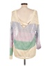 La Miel 100% Acrylic Color Block Green Silver Pullover Sweater Size L - photo 2