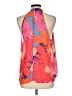 Unbranded 100% Polyester Orange Sleeveless Blouse Size L - photo 2