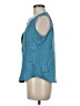 Unbranded 100% Polyester Teal Sleeveless Blouse Size M - photo 5
