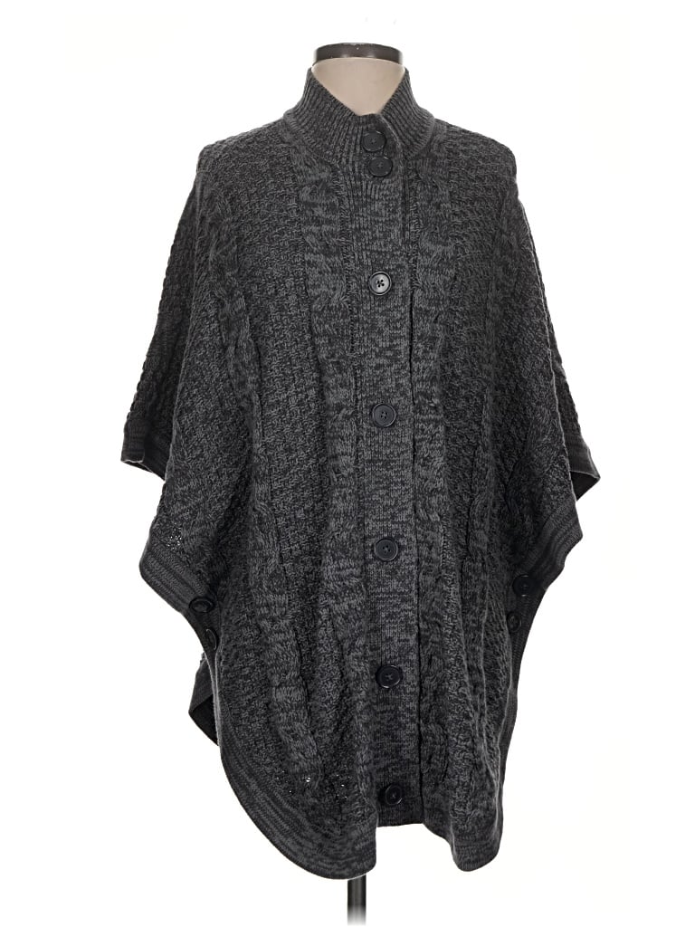 Pre-owned D&co. Poncho In Gray