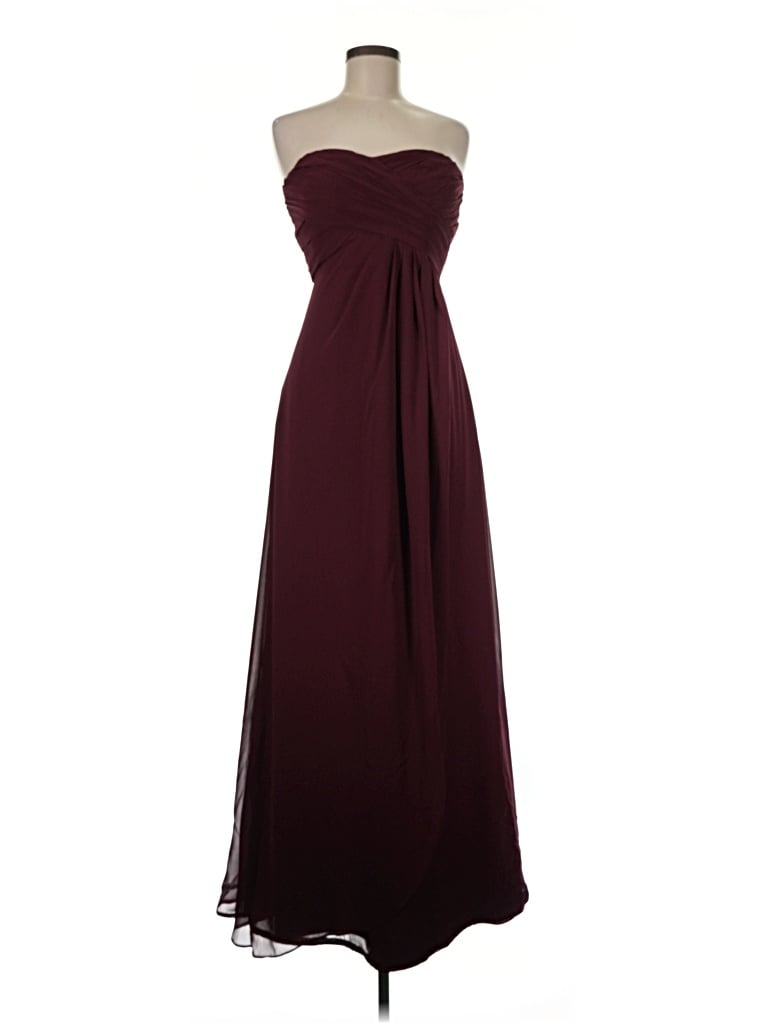 Pre-owned Bill Levkoff Cocktail Dress In Burgundy