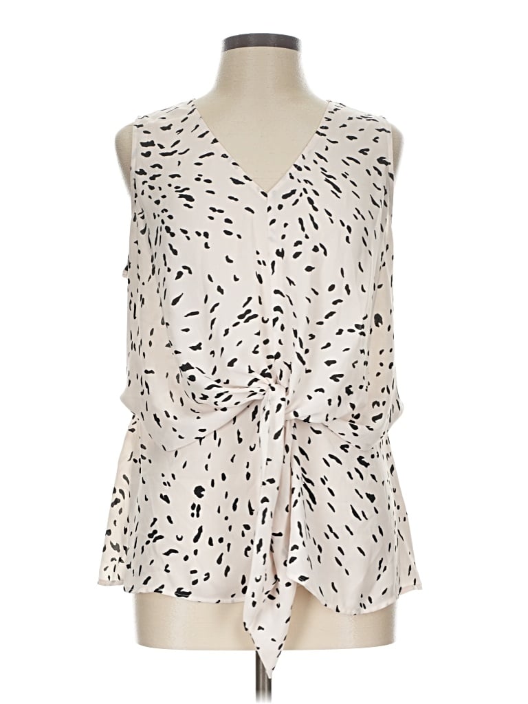 Pre-owned Chelsea28 Sleeveless Blouse In Ivory
