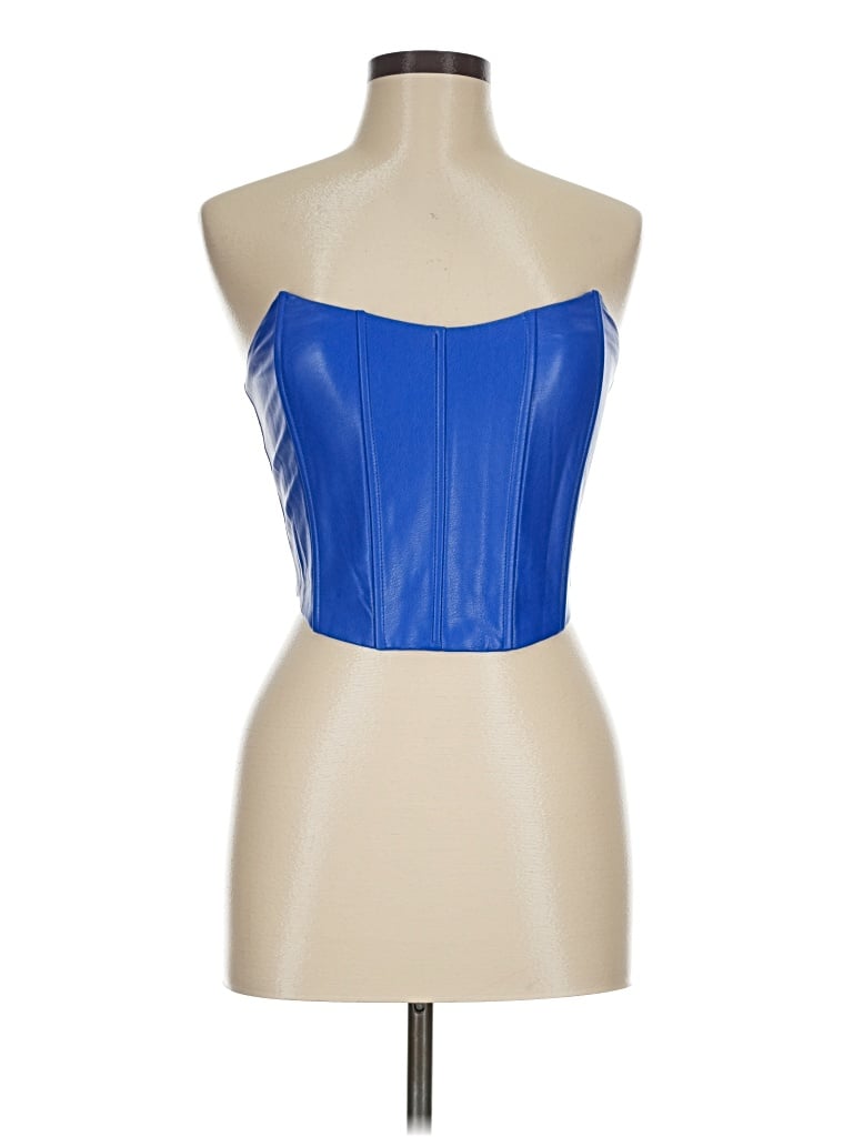 Peppermayo Tube Top Blue Strapless Neckline Tops
