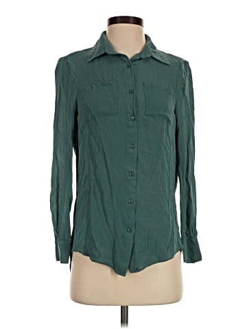 Parker Long Sleeve Silk Top (view 1)