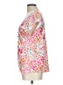Unbranded Floral Pink Short Sleeve Blouse Size L (estimated) - photo 5