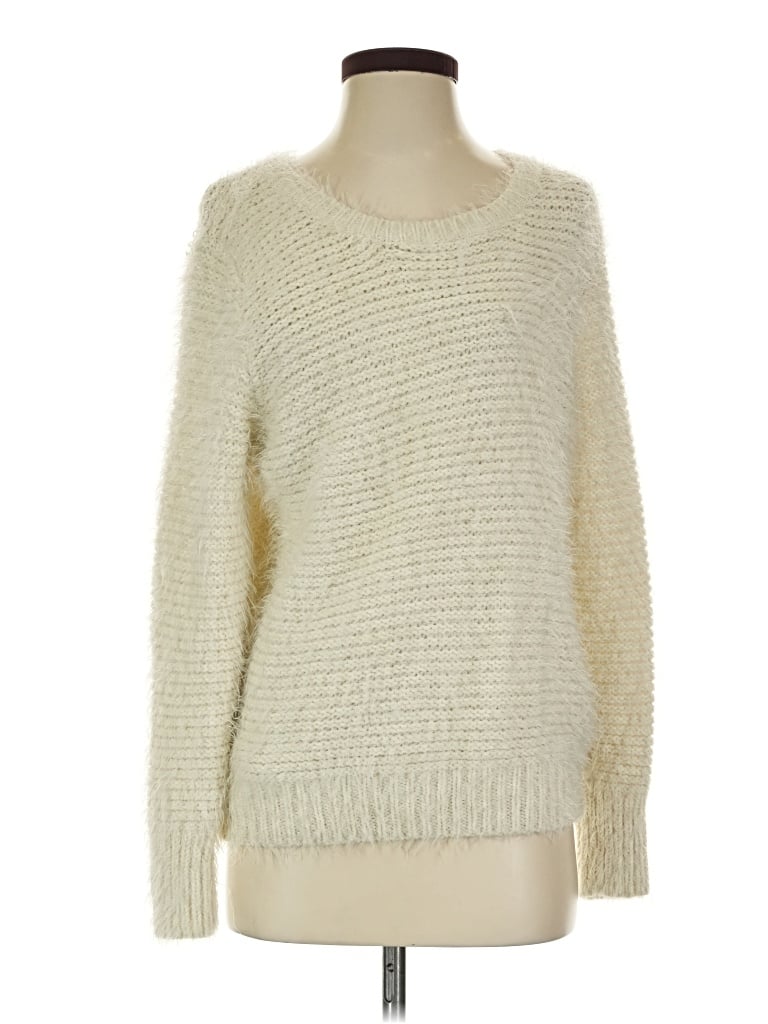 Pre-owned Cotton Candy La Pullover Sweater In Ivory