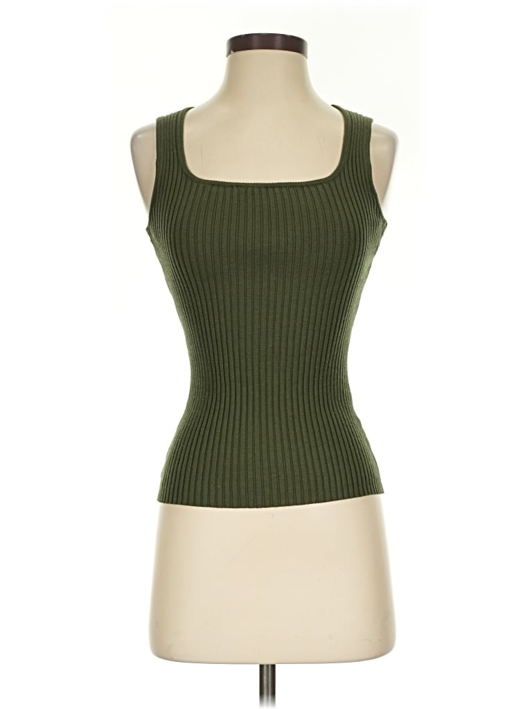 Pre-owned Merokeety Tank Top Green Strapless Neckline Tops