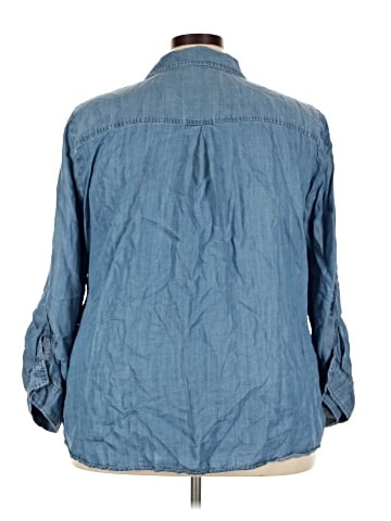 Molly & Isadora 3/4 Sleeve Button-Down Shirt (view 2)
