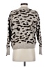 Hem & Thread Animal Print Gray Pullover Sweater Size S - photo 2