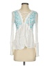 Venus 100% Rayon White Long Sleeve Blouse Size 4 - photo 1
