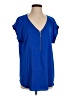 Express Blue Short Sleeve Blouse Size L - photo 1