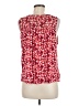 Ann Taylor LOFT 100% Polyester Red Sleeveless Blouse Size M - photo 2