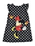 Disney 100% Polyester Polka Dots Black Dress Size 5 - 6 - photo 2