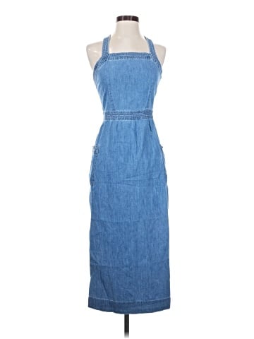 Madewell Denim Apron Midi Dress (view 1)