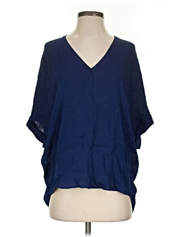 Vince. Short Sleeve Silk Top (view 1)