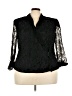 Alex Evenings 100% Polyester Black 3/4 Sleeve Blouse Size 3X - photo 1