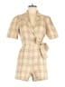 Adelyn Rae 100% Polyester Plaid Yellow Romper Size M - photo 1