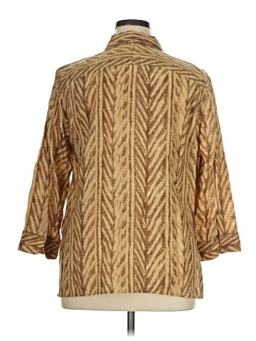 Lauren by Ralph Lauren 3/4 Sleeve Button-Down Shirt (view 2)