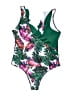 Shein Tropical Green One Piece Swimsuit Size 2X - photo 2